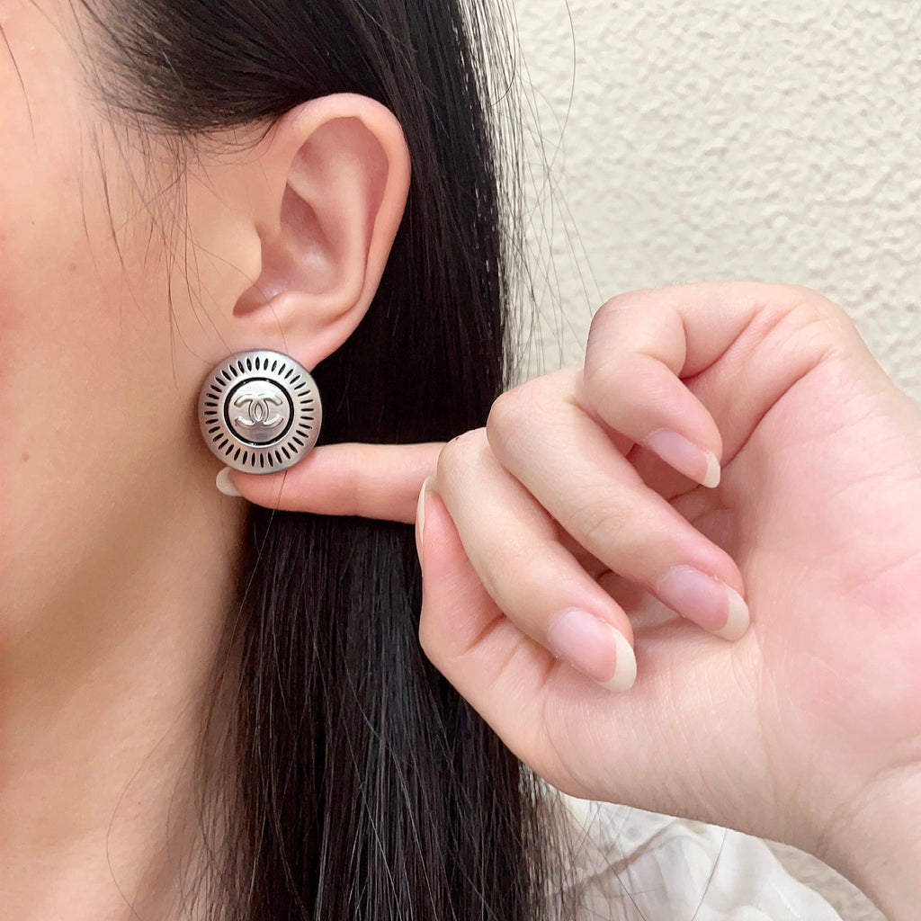 Chanel Interlocking C Stud Earrings - album image 2