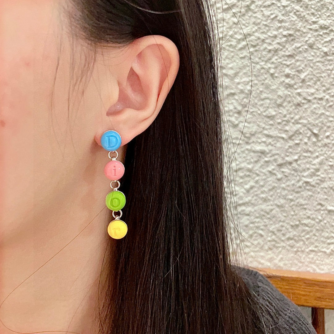 Dior Candy-Color Bead Drop Earrings - product image 3