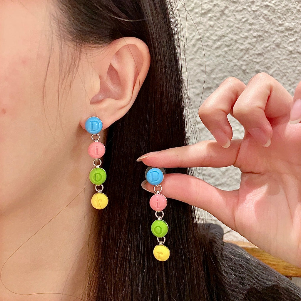 Dior Candy-Color Bead Drop Earrings - product image 1