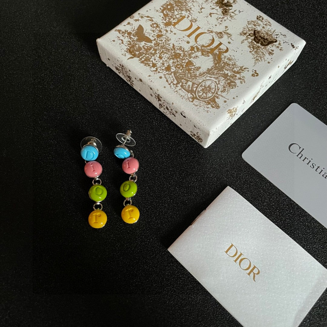 Dior Candy-Color Bead Drop Earrings - product image 5