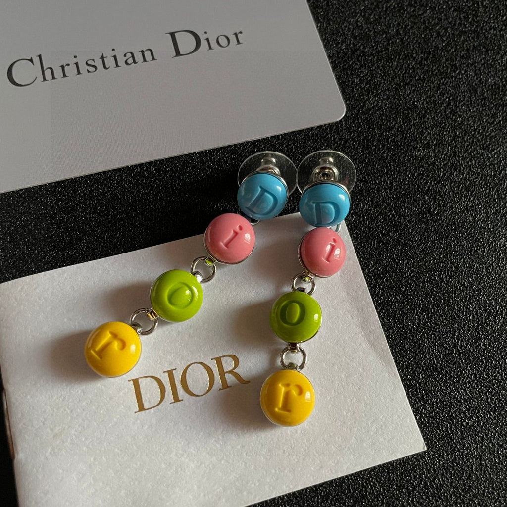 Dior Candy-Color Bead Drop Earrings - product image 8