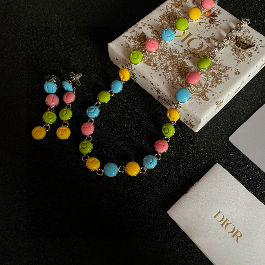 Dior Candy-Color Bead Drop Earrings - product image 10