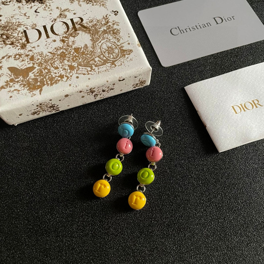 Dior Candy-Color Bead Drop Earrings - product image 6
