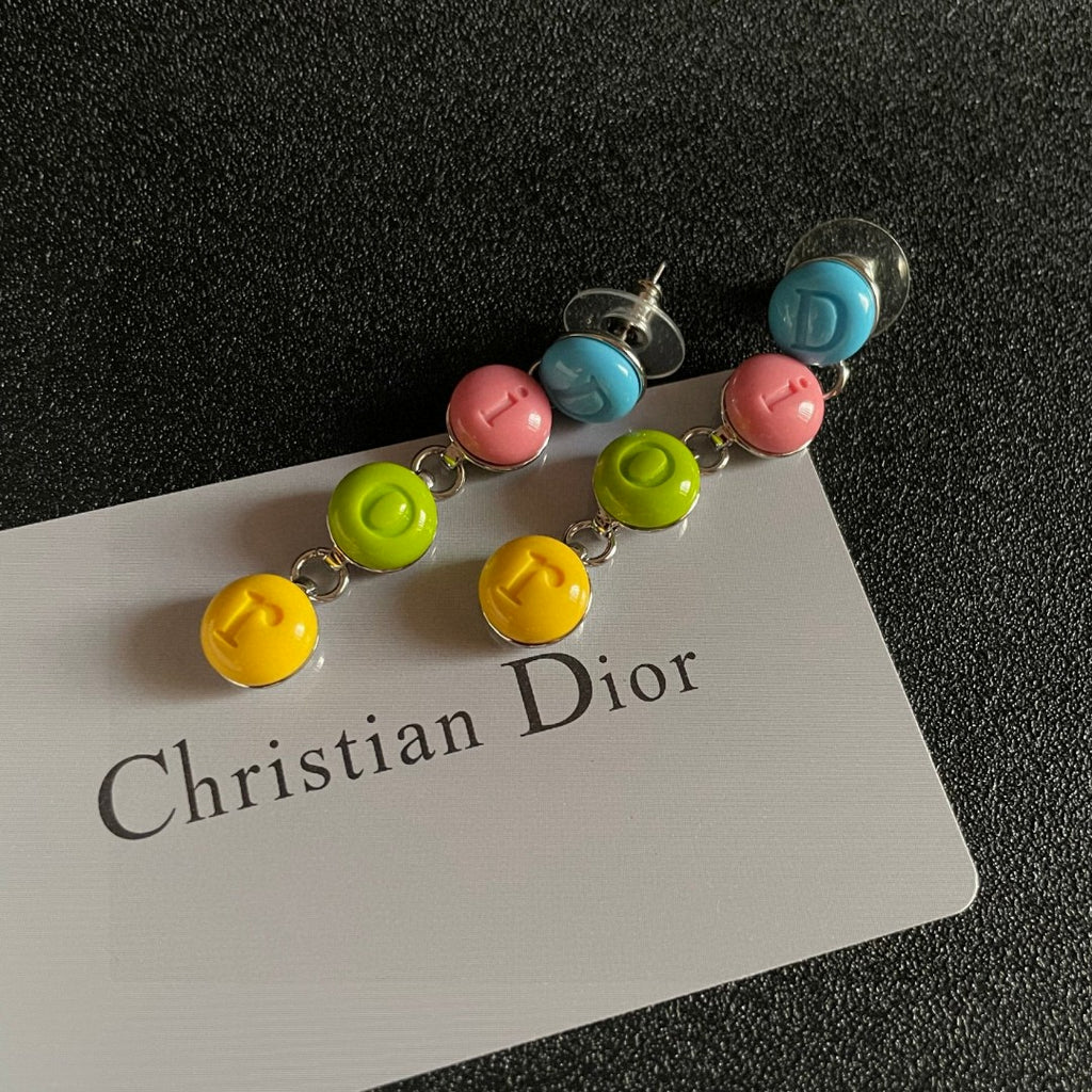 Dior Candy-Color Bead Drop Earrings - product image 9