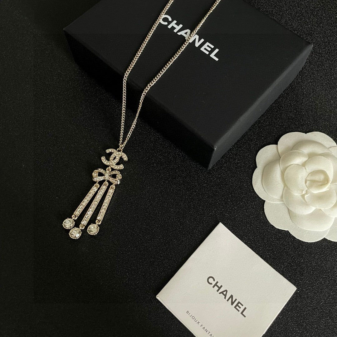 Chanel Interlocking C Crystal Accent Necklace - album image 5