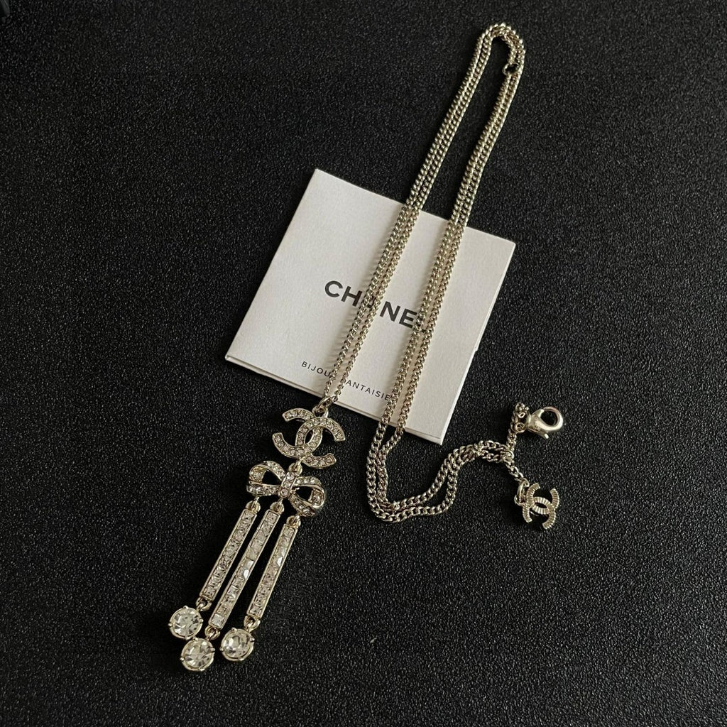 Chanel Interlocking C Crystal Accent Necklace - album image 9