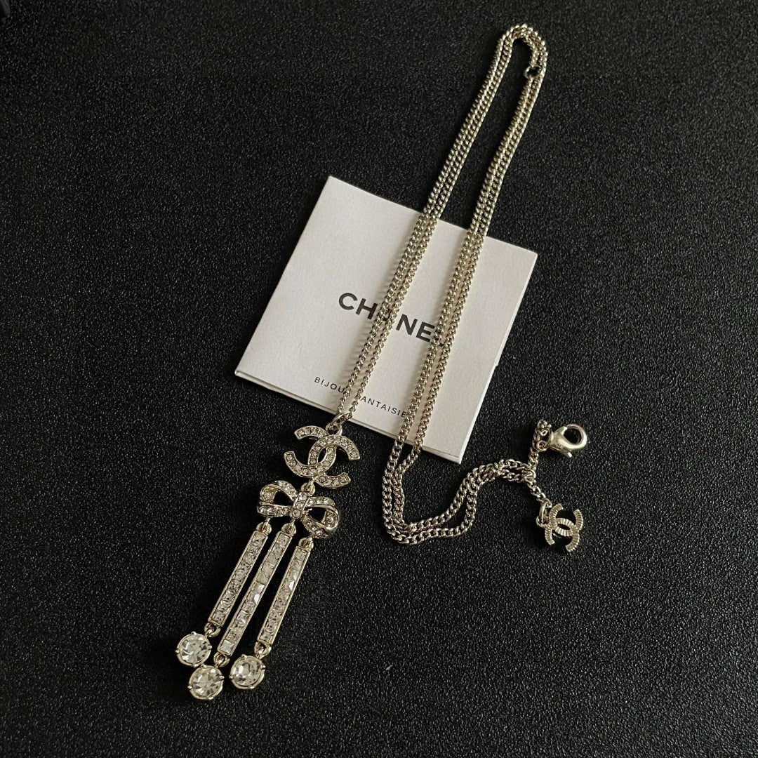 Chanel Interlocking C Crystal Accent Necklace - album image 9