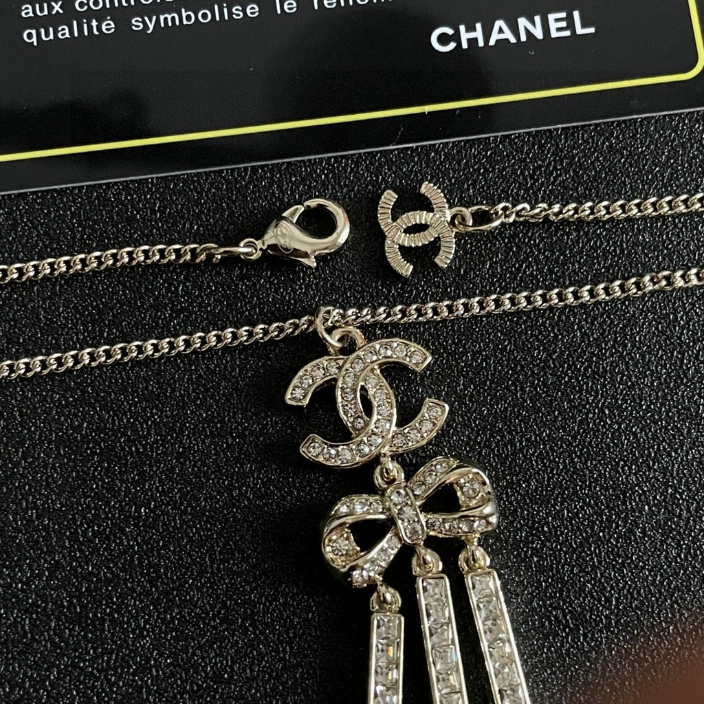 Chanel Interlocking C Crystal Accent Necklace - album image 7
