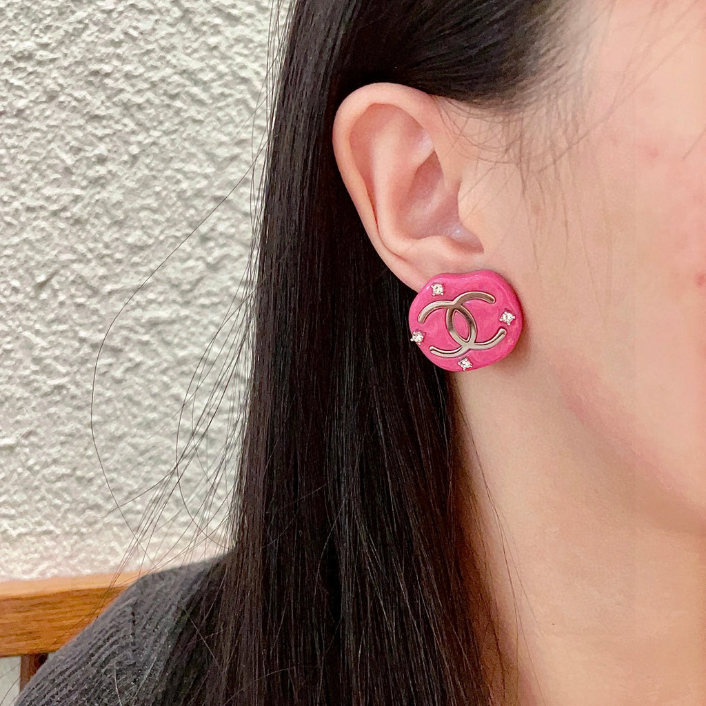 Chanel Interlocking C Stud Earrings - album image 2