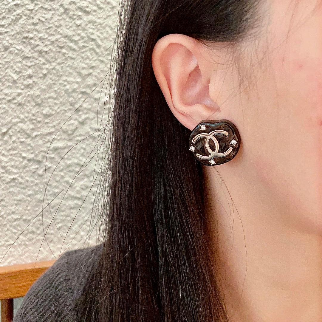 Chanel Interlocking C Stud Earrings - album image 3