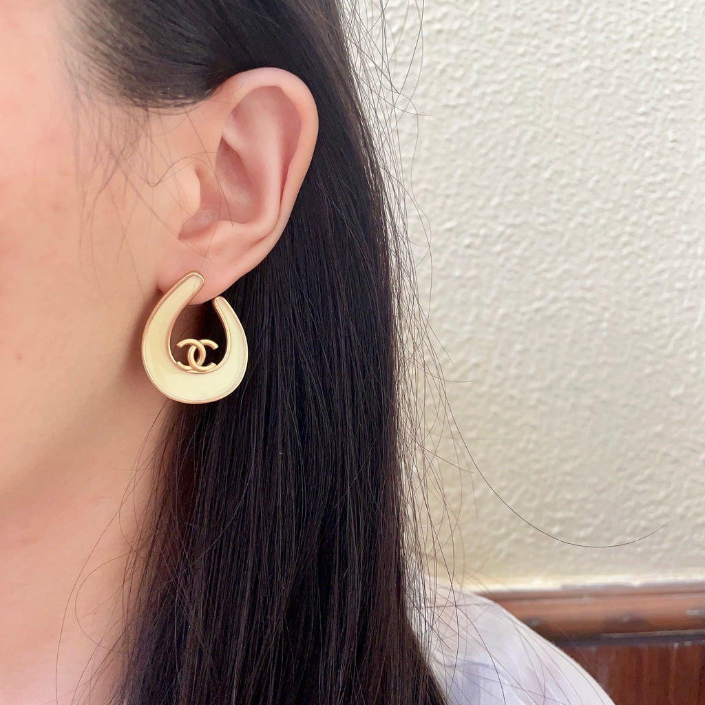 Chanel Interlocking C Stud Earrings - album image 3