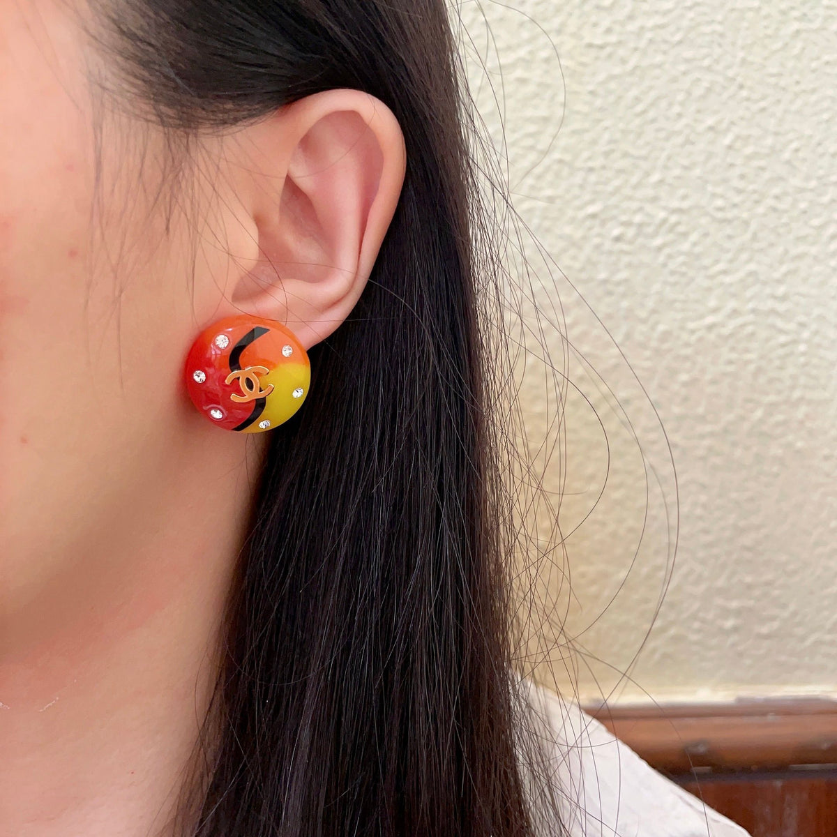 Chanel Interlocking C Multicolor Stud Earrings - album image 3