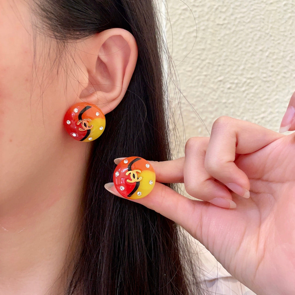 Chanel Interlocking C Multicolor Stud Earrings - album image 1