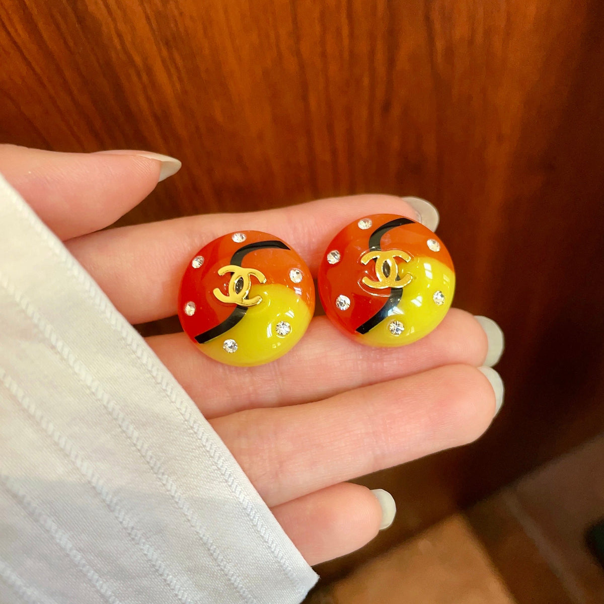 Chanel Interlocking C Multicolor Stud Earrings - album image 4
