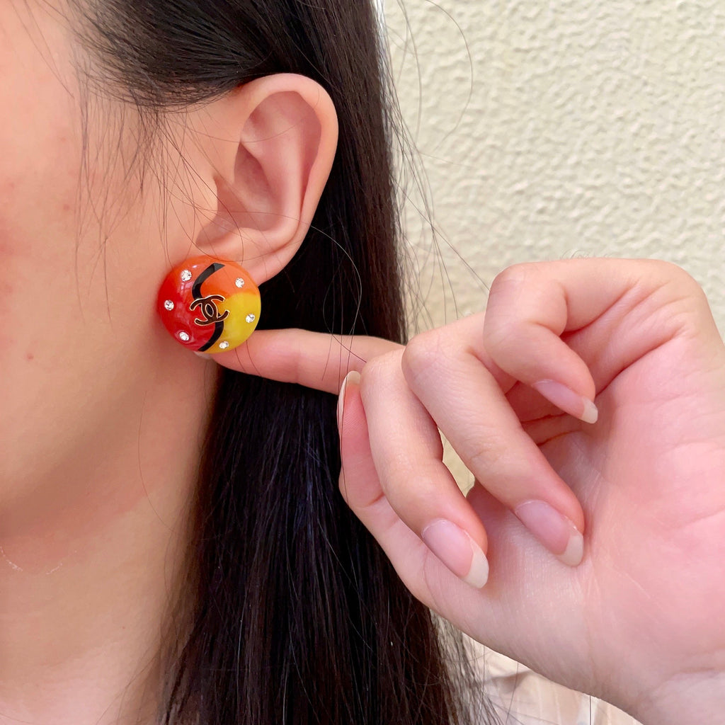 Chanel Interlocking C Multicolor Stud Earrings - album image 2