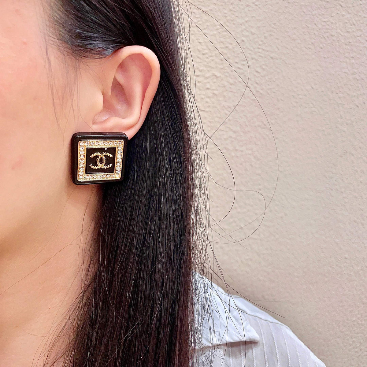 Chanel Interlocking C Stud Earrings - album image 3