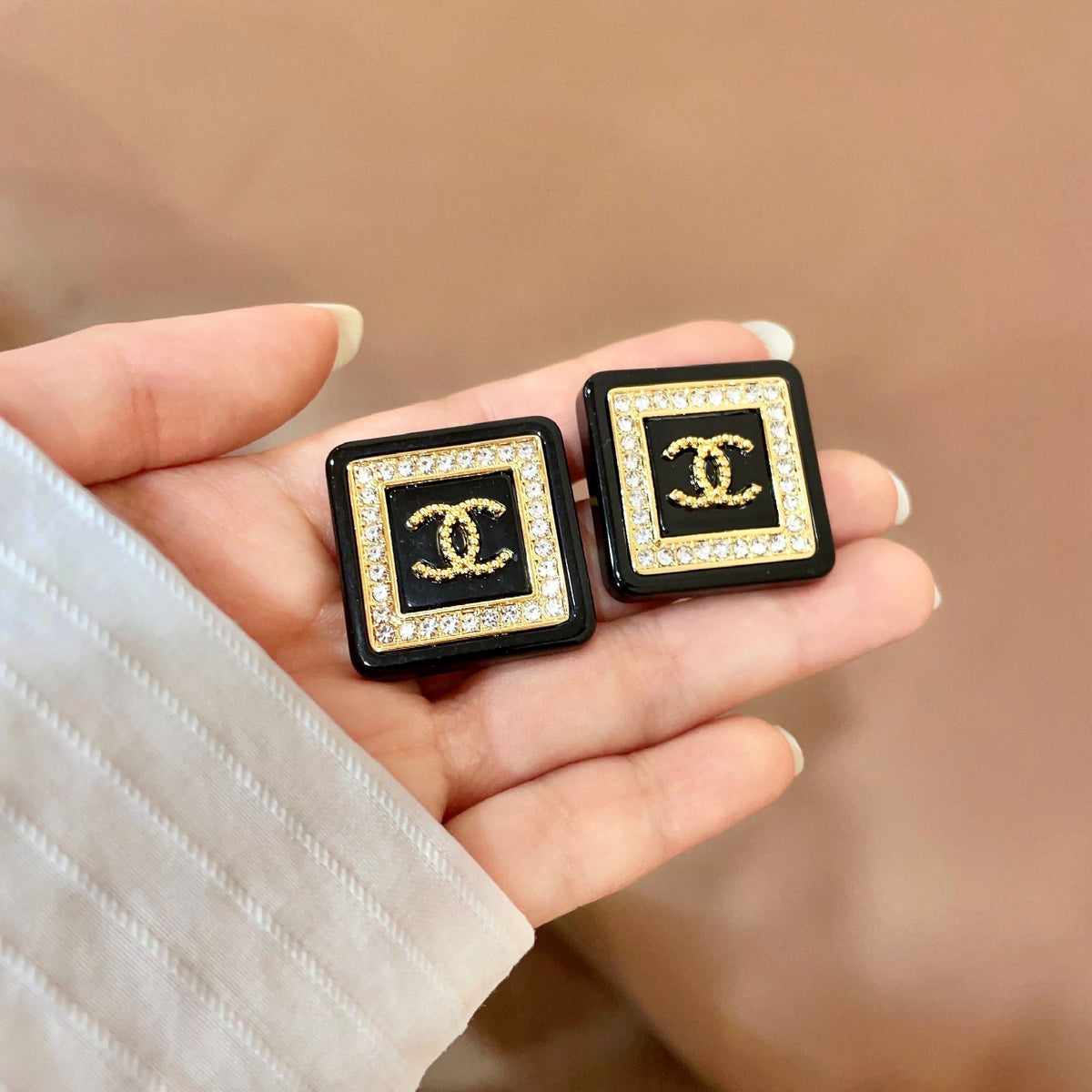Chanel Interlocking C Stud Earrings - album image 4