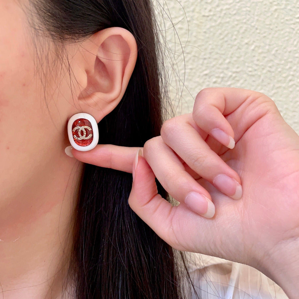 Chanel Interlocking C Stud Earrings - album image 2