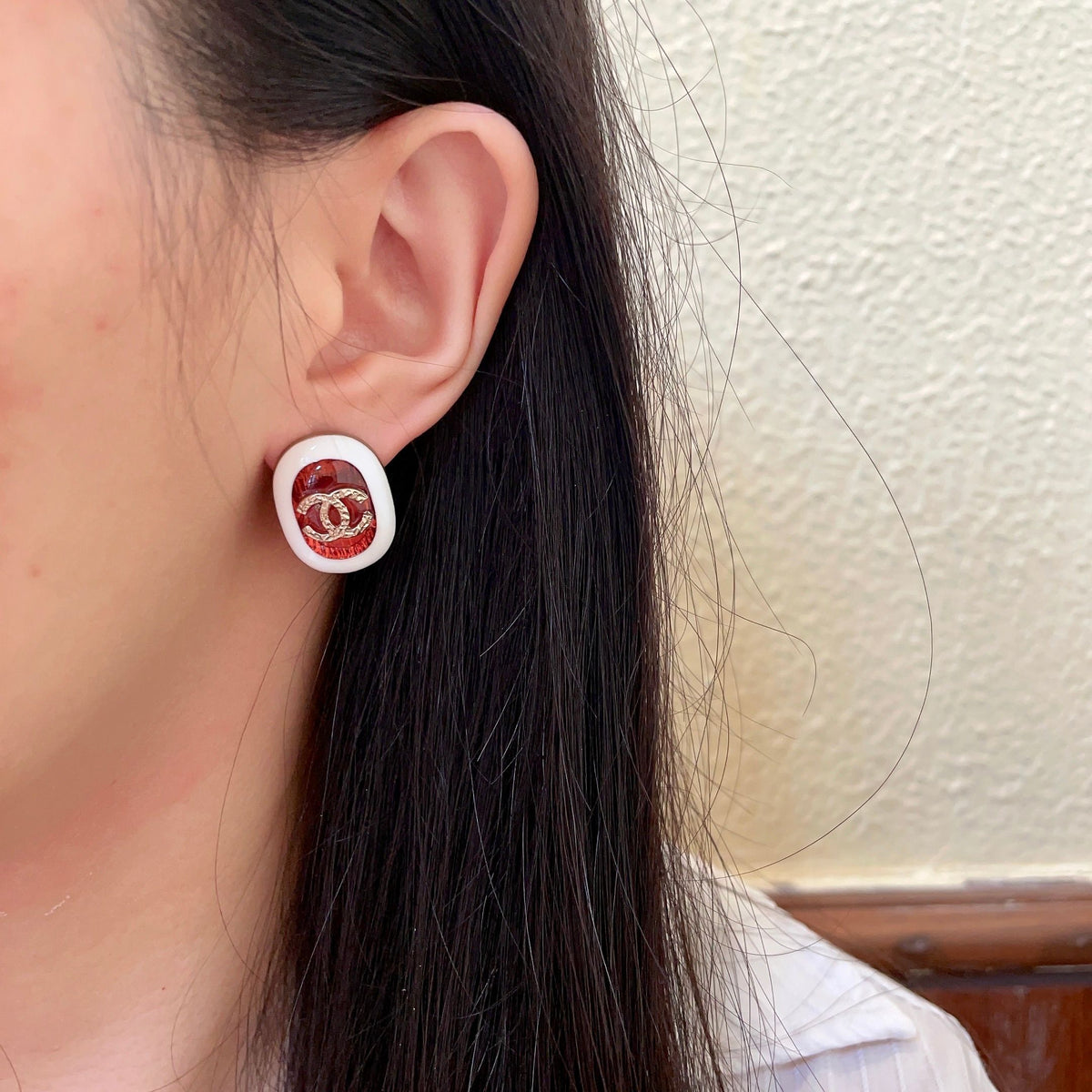 Chanel Interlocking C Stud Earrings - album image 3