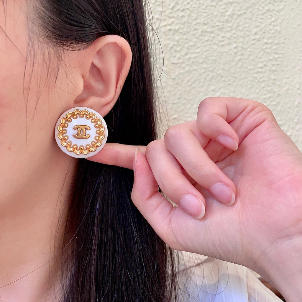 Chanel Interlocking C Stud Earrings - album image 2