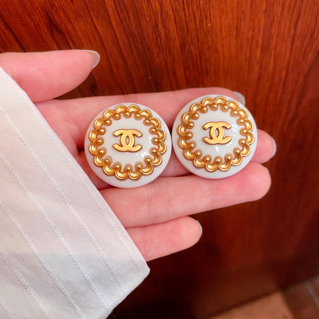 Chanel Interlocking C Stud Earrings - album image 4