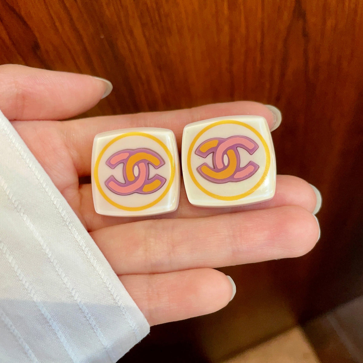 Chanel Interlocking C Stud Earrings - album image 4