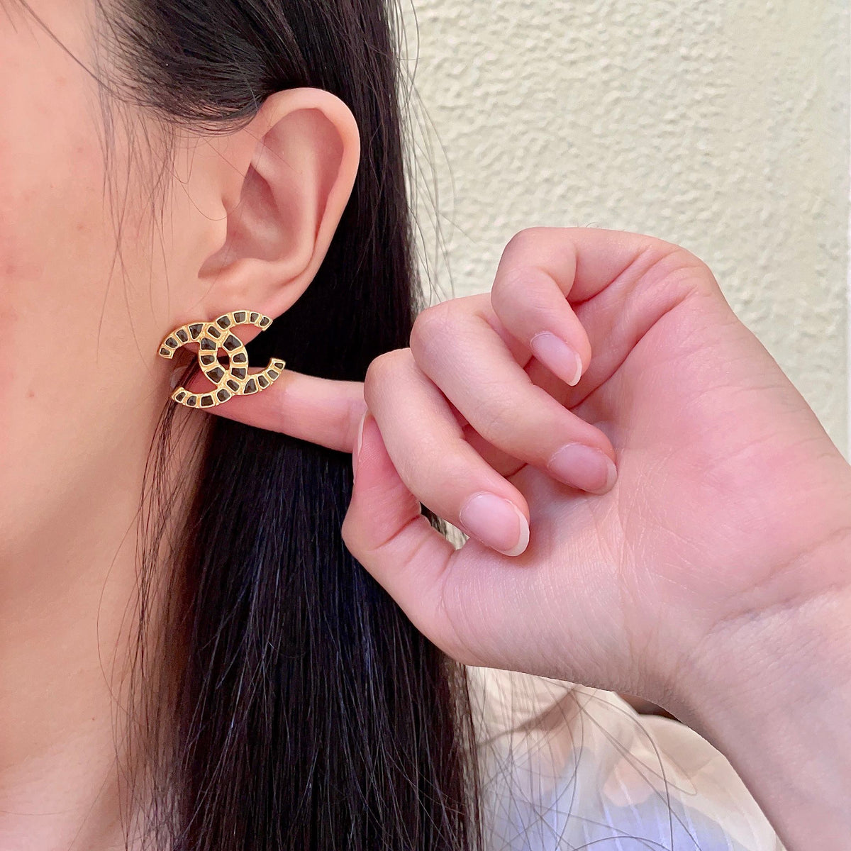 Chanel Interlocking C Stud Earrings - album image 2