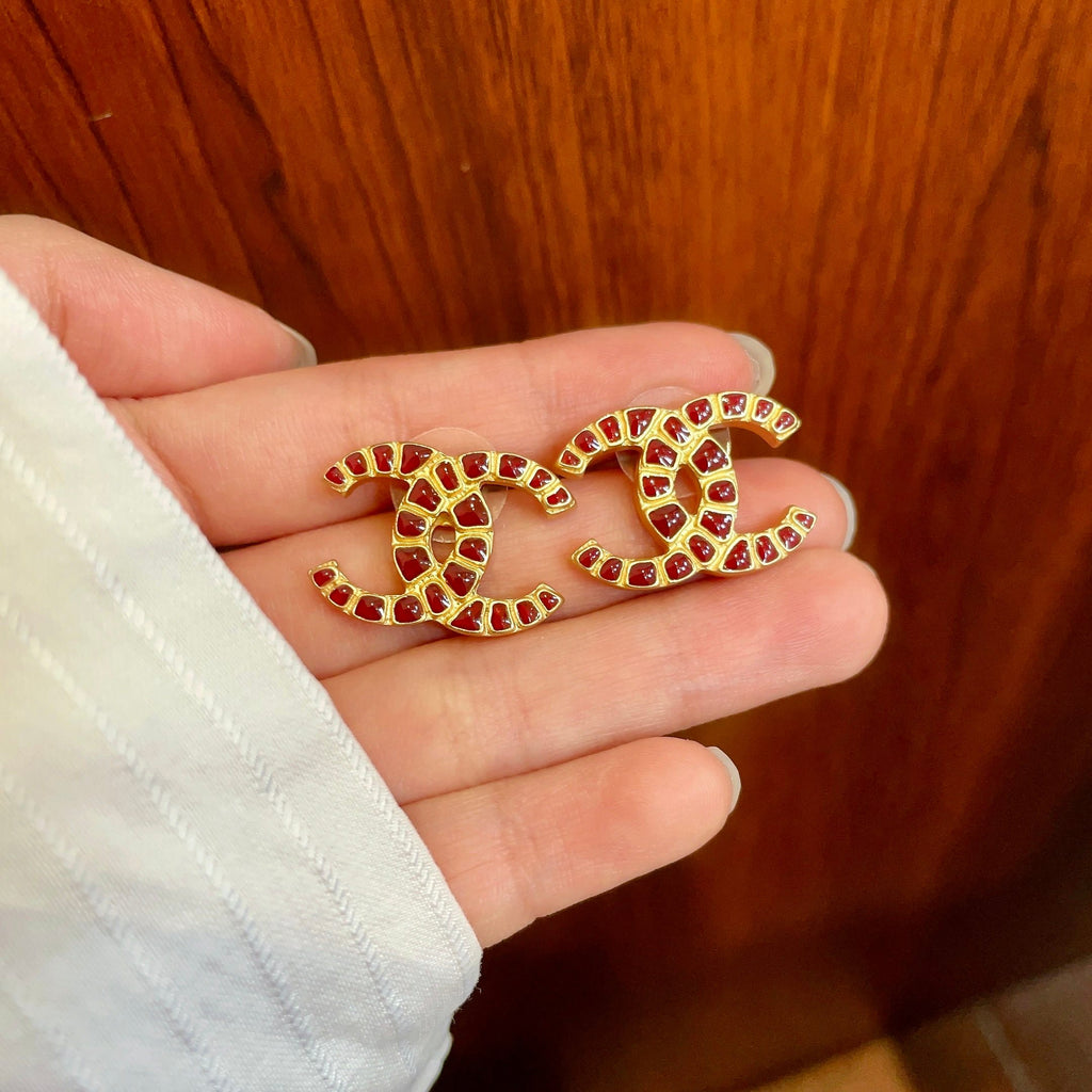 Chanel Interlocking C Stud Earrings - album image 4
