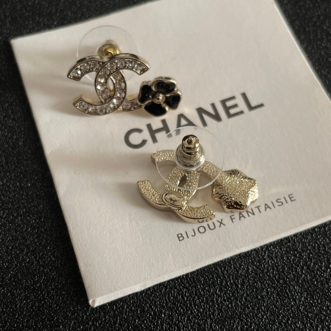Chanel Interlocking C Camellia Stud Earrings - album image 7