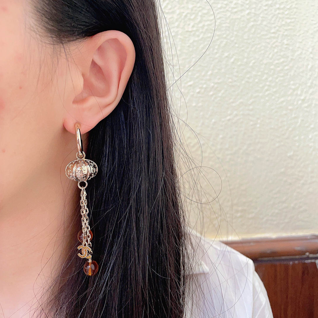 Chanel Interlocking C Crystal Accent Earrings - album image 3