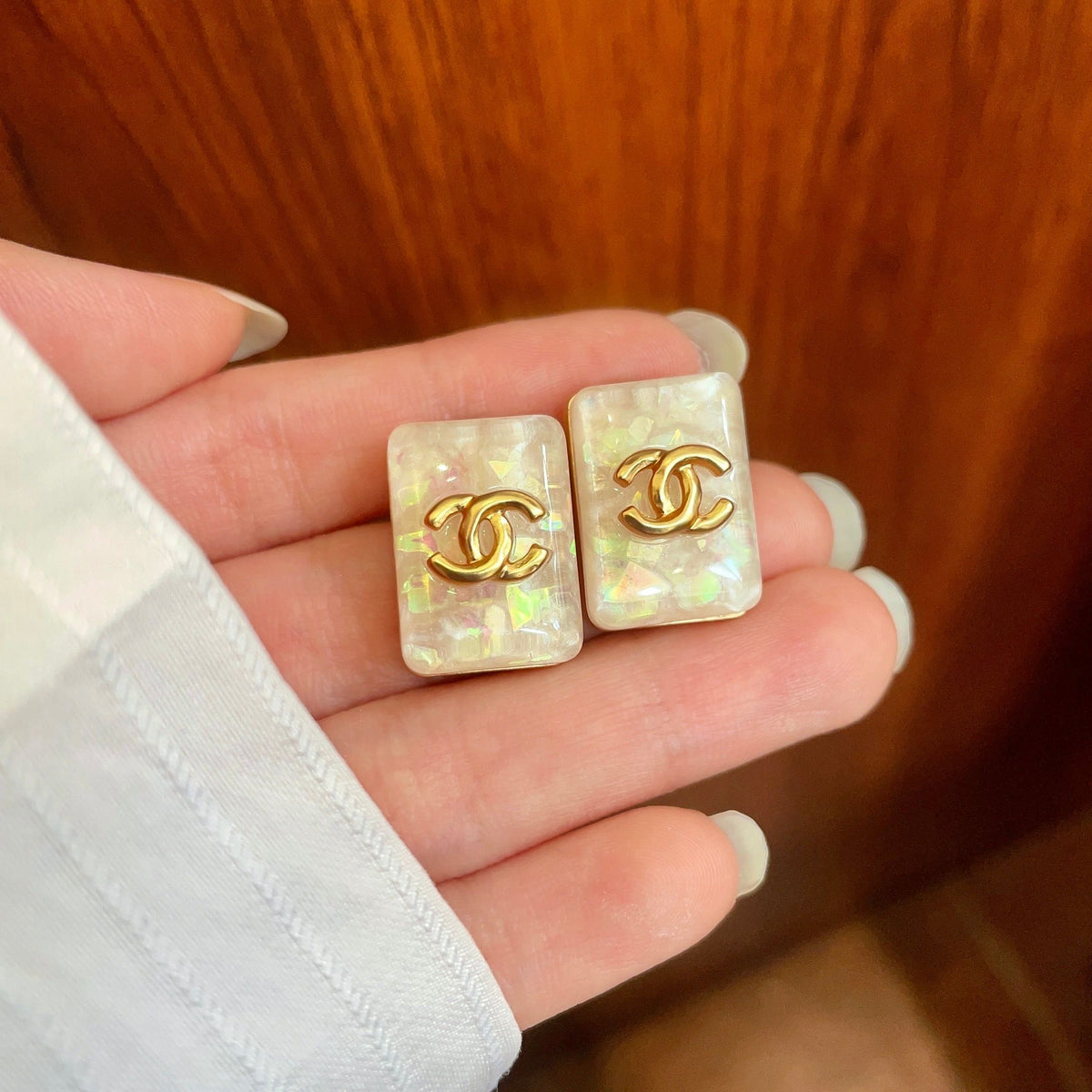 Chanel Interlocking C Stud Earrings - album image 4