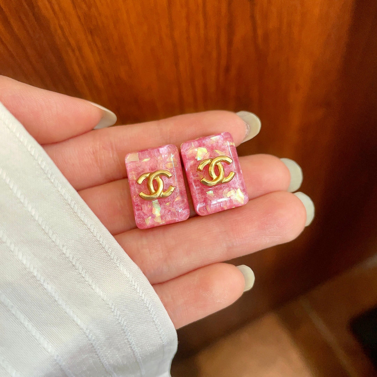 Chanel Interlocking C Stud Earrings - album image 4