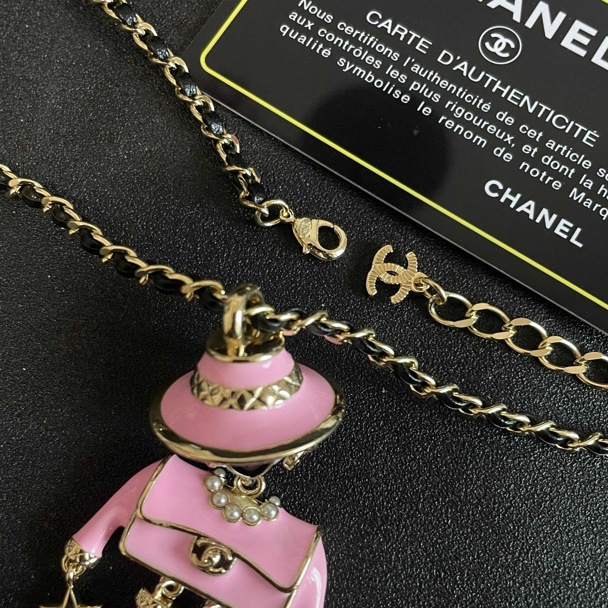 Chanel Pink Doll Pendant Necklace - album image 7