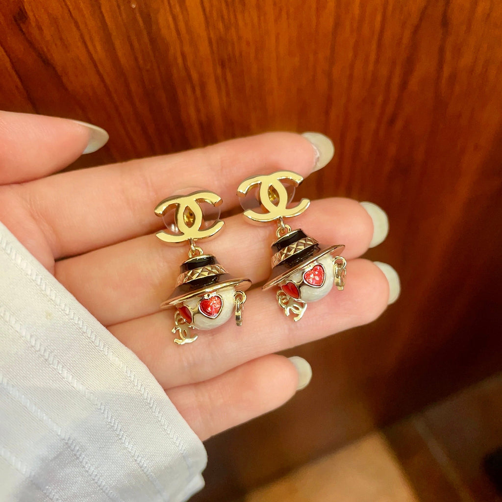 Chanel Pink Doll and CC Drop Earrings - album image 4