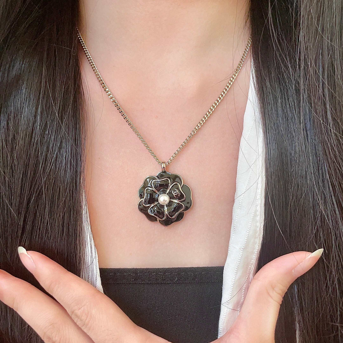 Chanel Interlocking C Camellia Necklace - album image 2