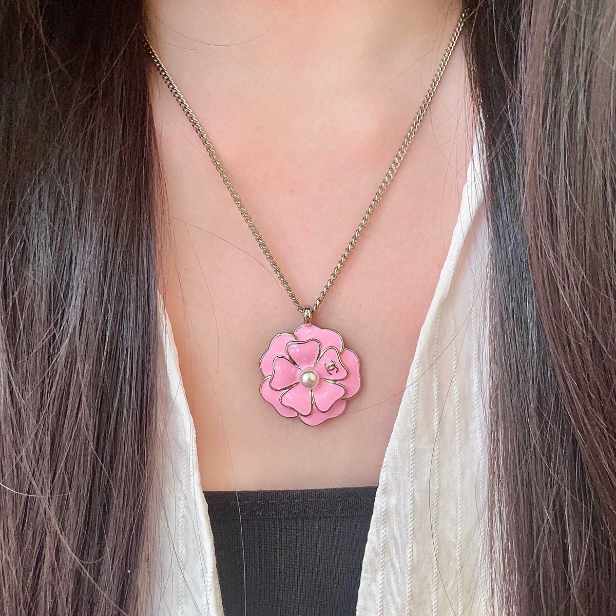 Chanel Interlocking C Camellia Necklace - album image 3