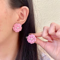 Chanel Interlocking C Camellia Stud Earrings - album image 1