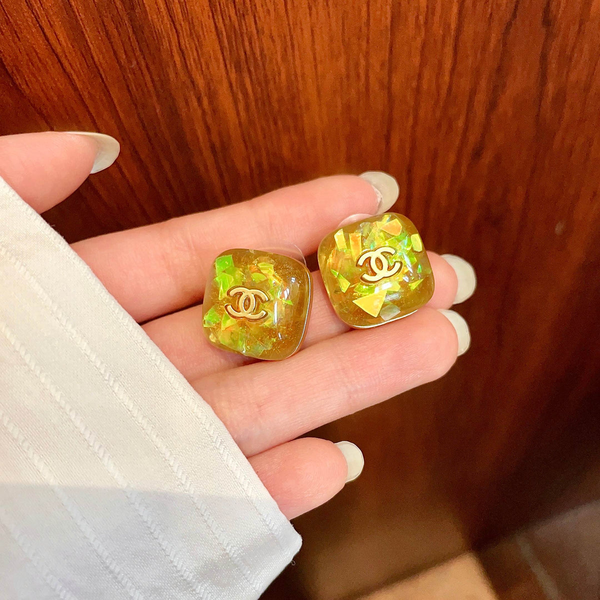 Chanel Interlocking C Stud Earrings - album image 4