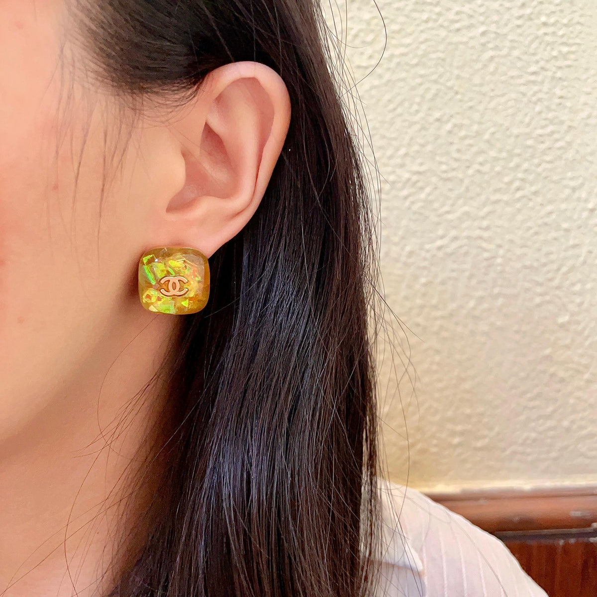 Chanel Interlocking C Stud Earrings - album image 3