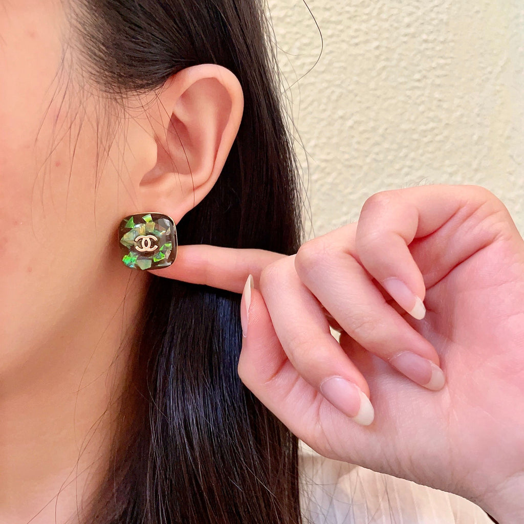 Chanel Interlocking C Stud Earrings - album image 2