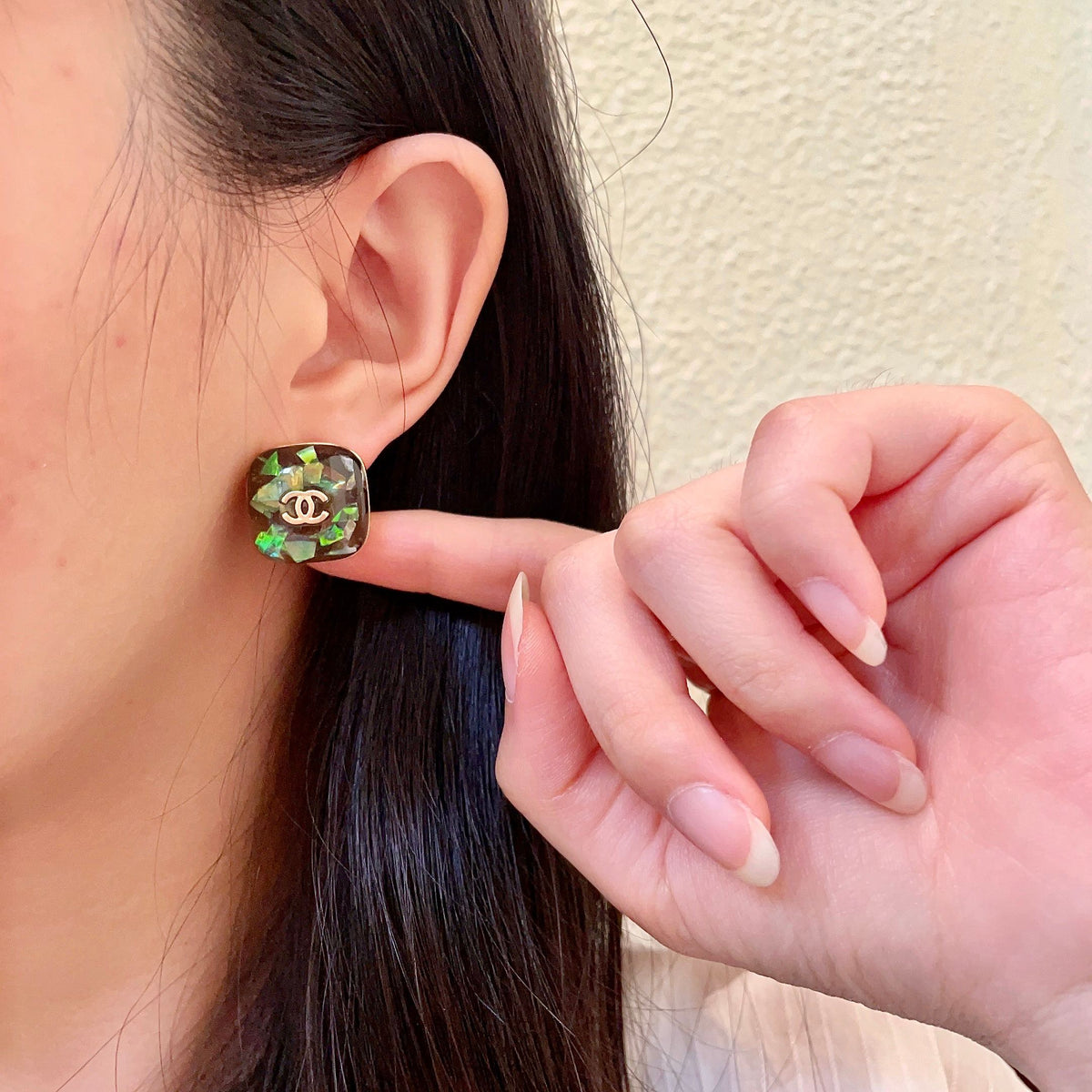 Chanel Interlocking C Stud Earrings - album image 2