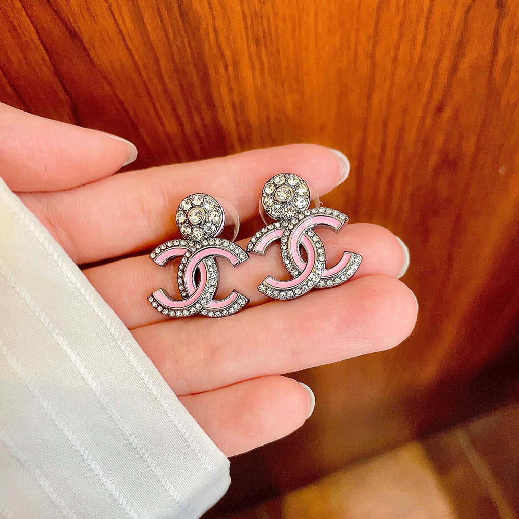 Chanel Interlocking C Crystal Accent Earrings - album image 4
