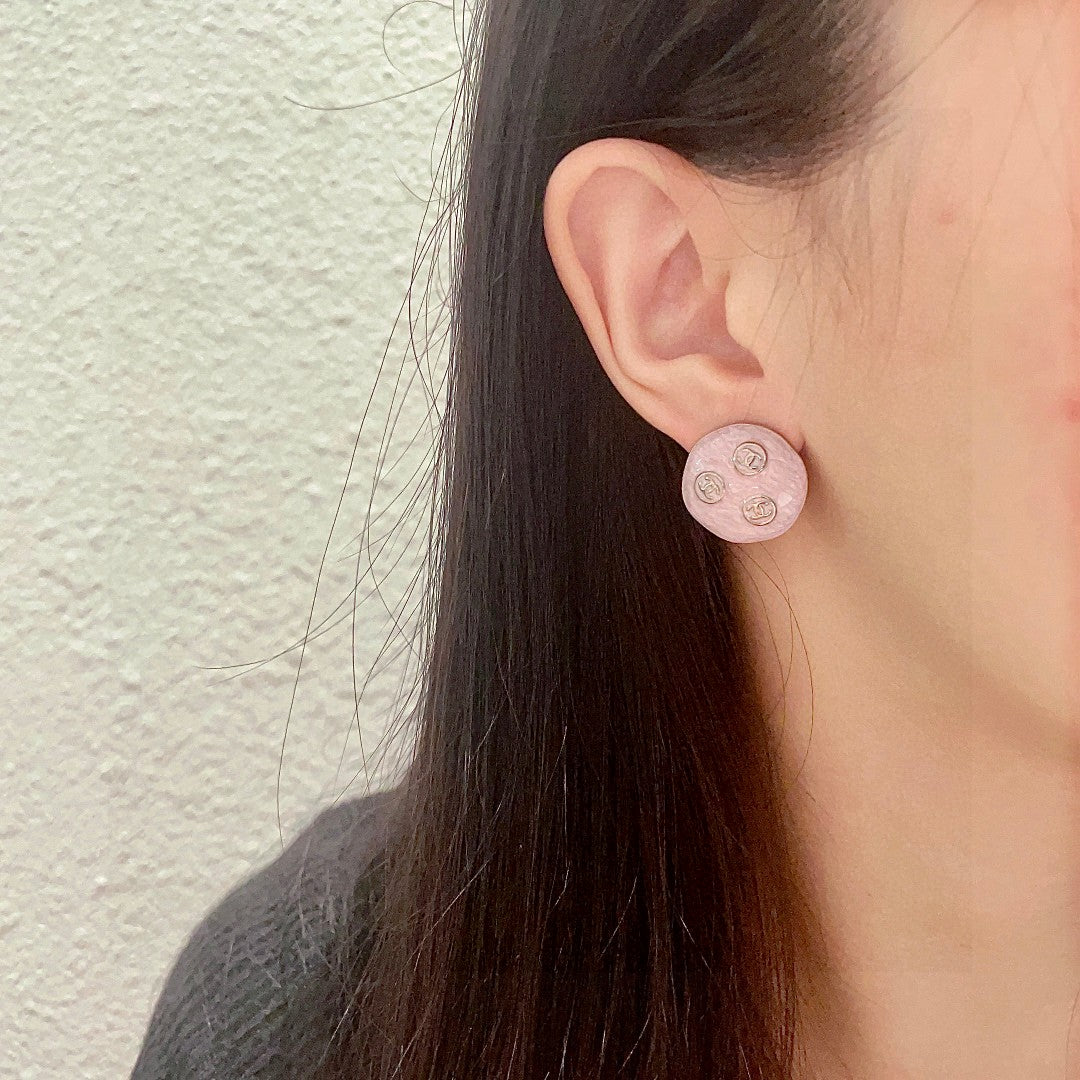 Chanel Interlocking C Stud Earrings - album image 3