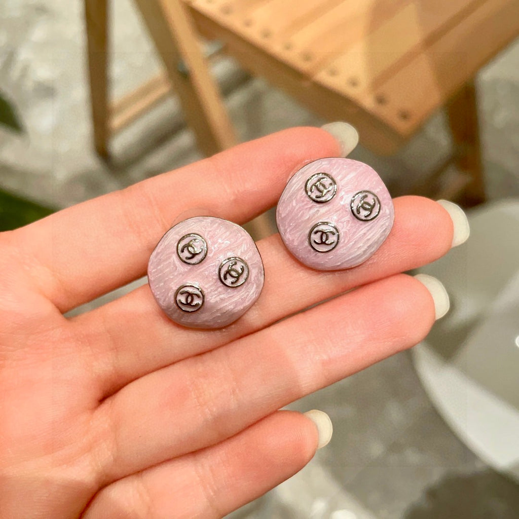 Chanel Interlocking C Stud Earrings - album image 4