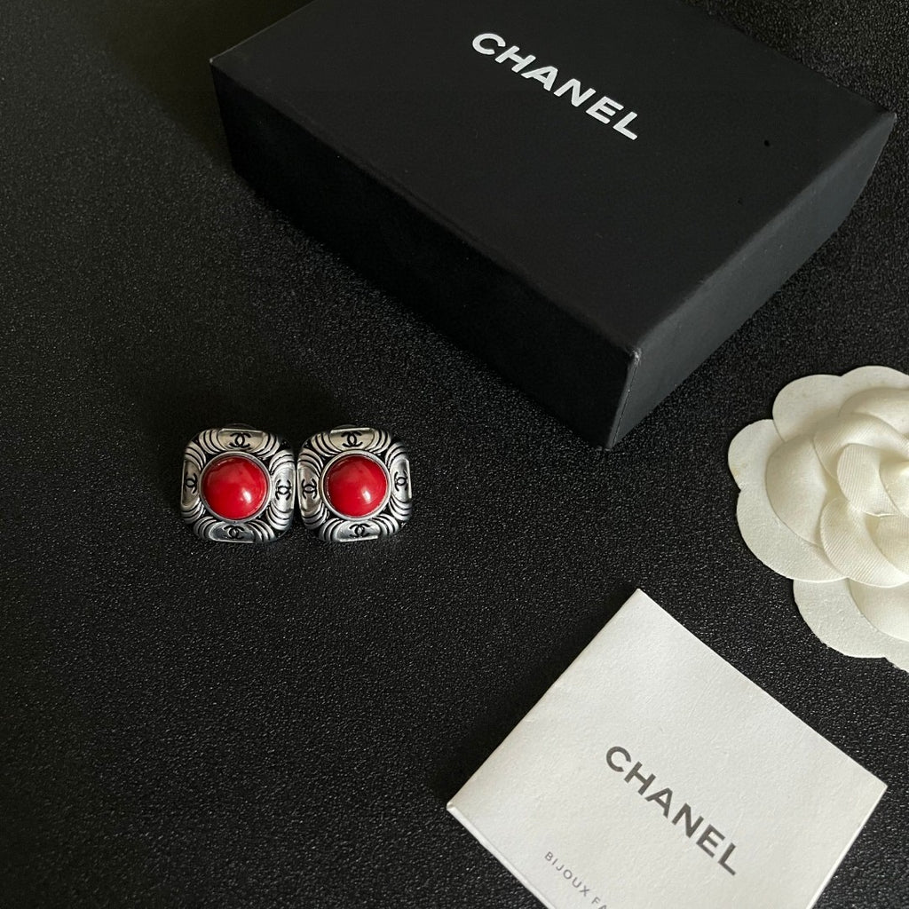 Chanel Interlocking C Stud Earrings - album image 5