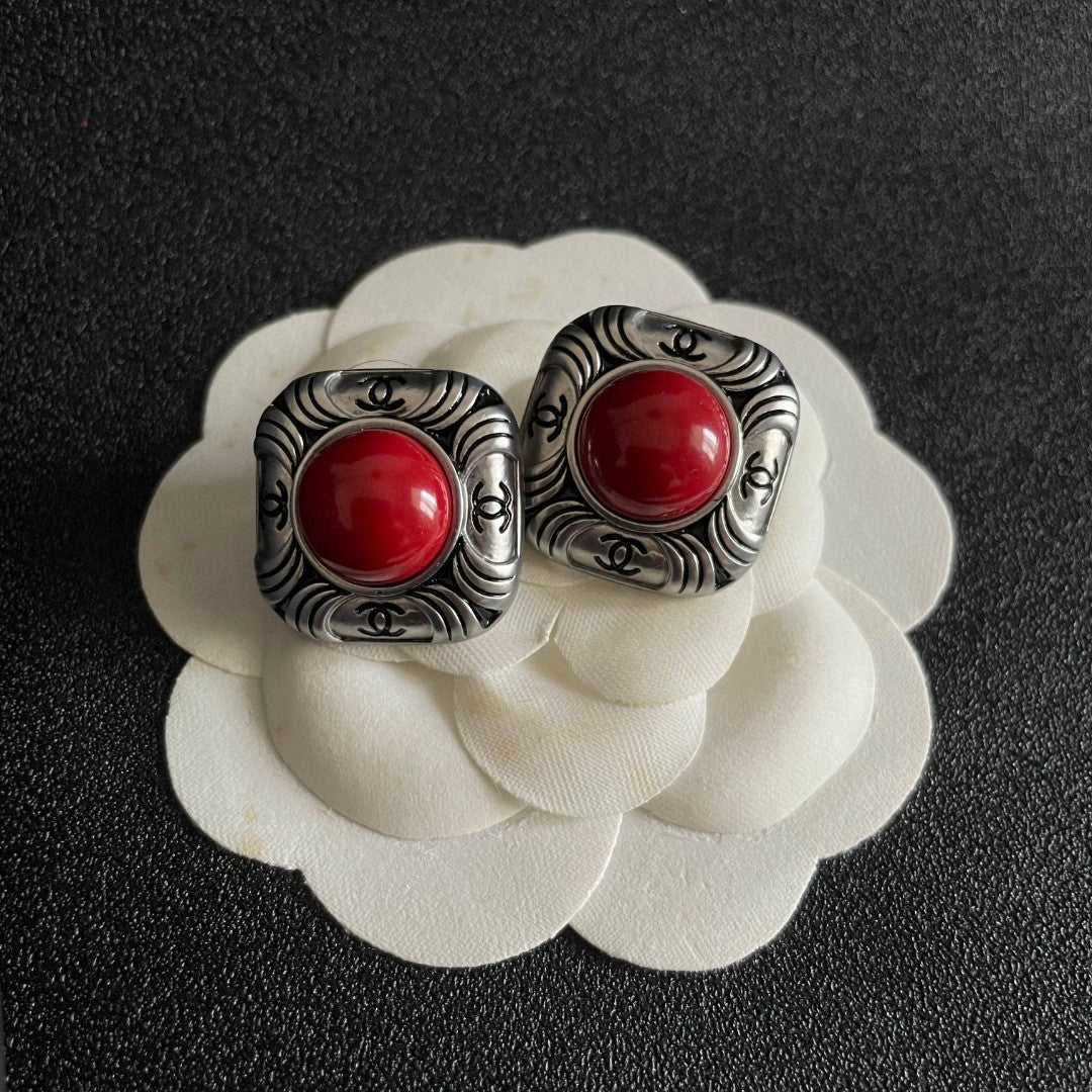 Chanel Interlocking C Stud Earrings - album image 8