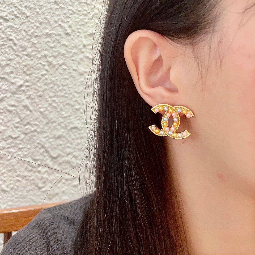 Chanel Interlocking C Stud Earrings - album image 3
