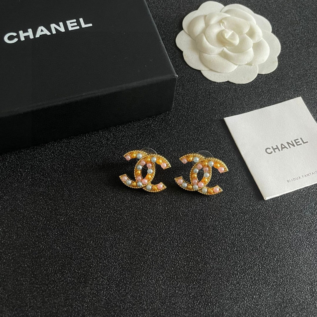 Chanel Interlocking C Stud Earrings - album image 6