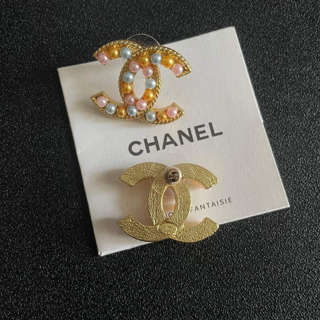 Chanel Interlocking C Stud Earrings - album image 7