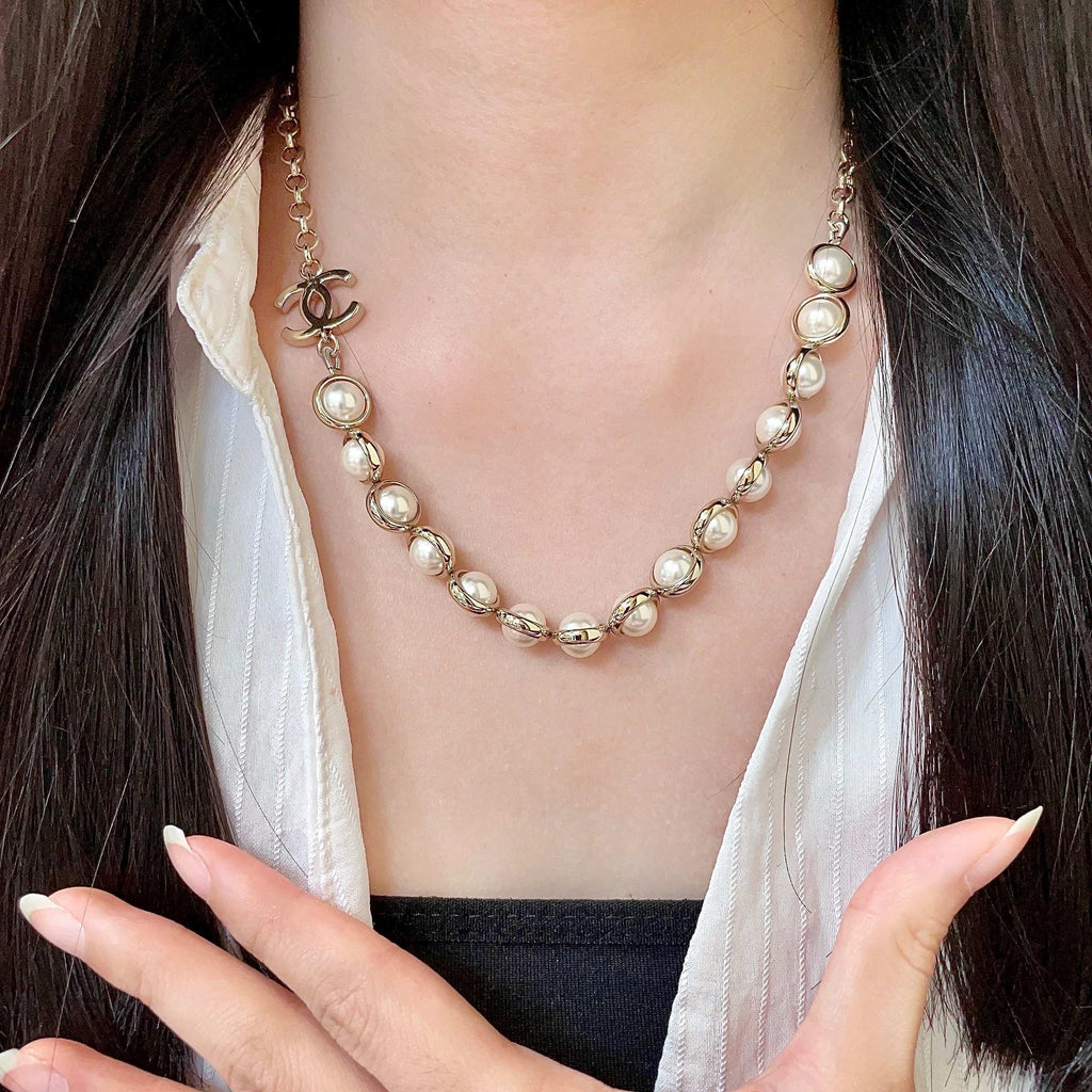 Chanel Interlocking C Pearl Necklace - album image 2